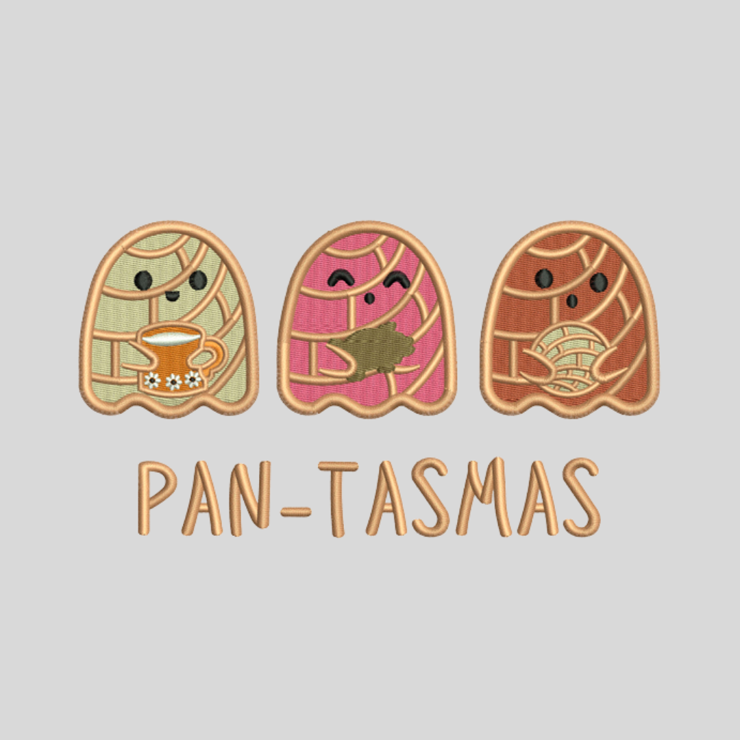 Pan-Tasmas: Cute Concha Ghosts Embroidery Design